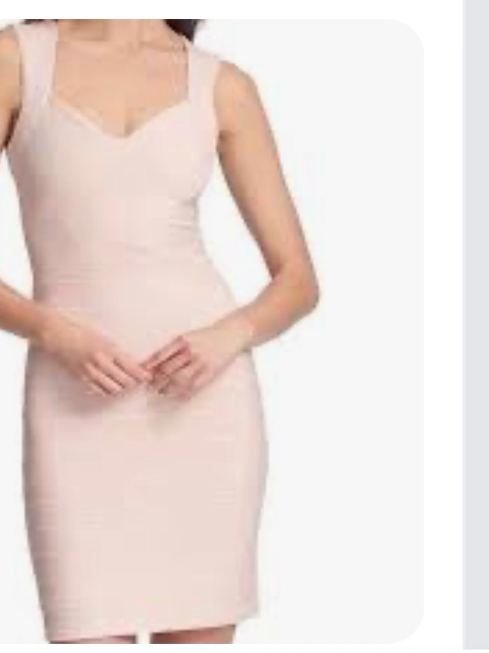 Guess Blush Pink Sleeveless Midi Bodycon Dress